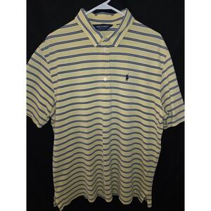 Ralph Lauren Shirt Mens XLarge POLO GOLF wigwam golf Embroidered Sleeve Striped